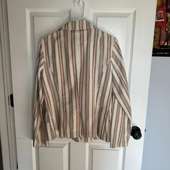 Vintage Tommy Hilfiger blazer/jacket, striped, size 10, 100% cotton, spring - Picture 3 of 9